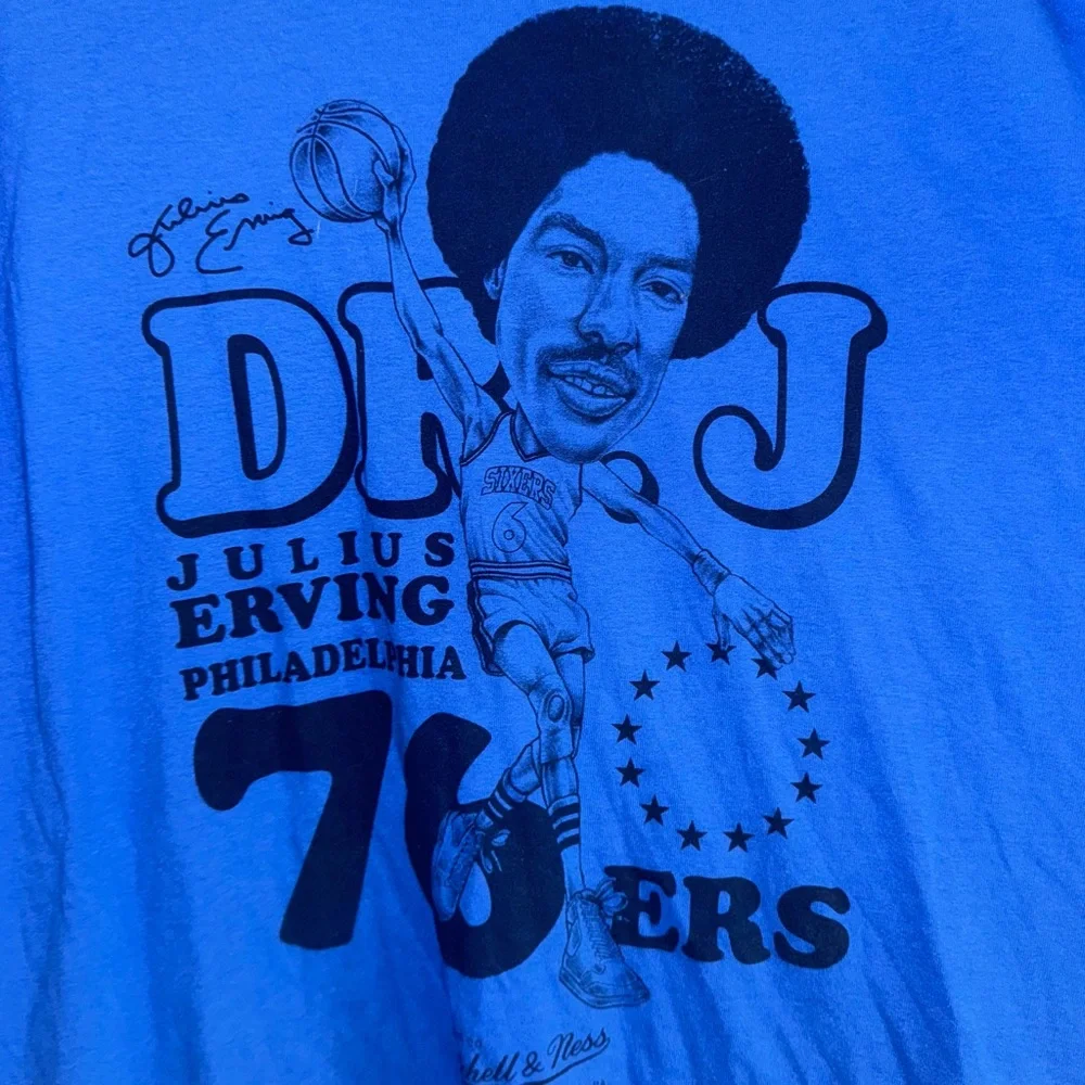 Lot of 2 Mitchell & Ness 76ers Moses Malone / Dr. J Julius Erving Shirts Size XL - Picture 7 of 9